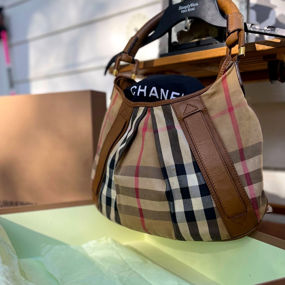 Burberry | Hobo Phoebe Nova-check Canvas